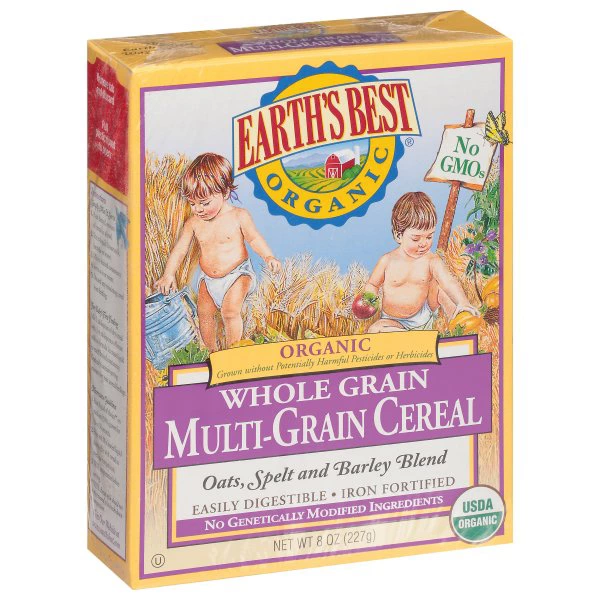 Earth's Best Organic Baby Foods Whole Grain Multi-Grain Cereal