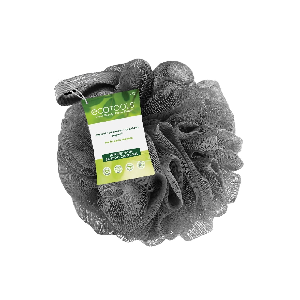 EcoTools EcoPouf Bath Sponge, Charcoal
