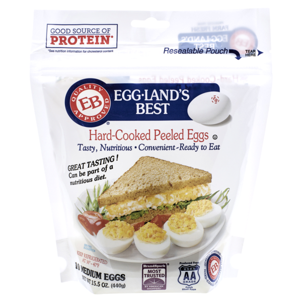 Eggland's Best Hard-Cooked Peeled Eggs Medium - 10 CT