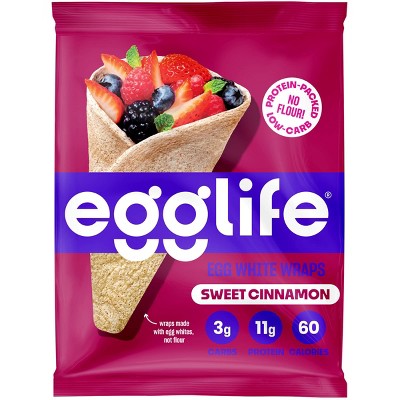 egglife Gluten Free Sweet Cinnamon Egg White Wraps