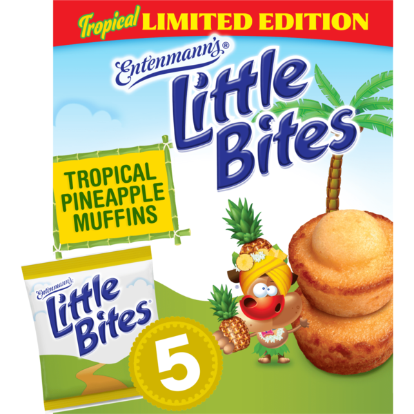 Entenmann's Little Bites, 5 packs, Tropical Pineapple Mini Muffins