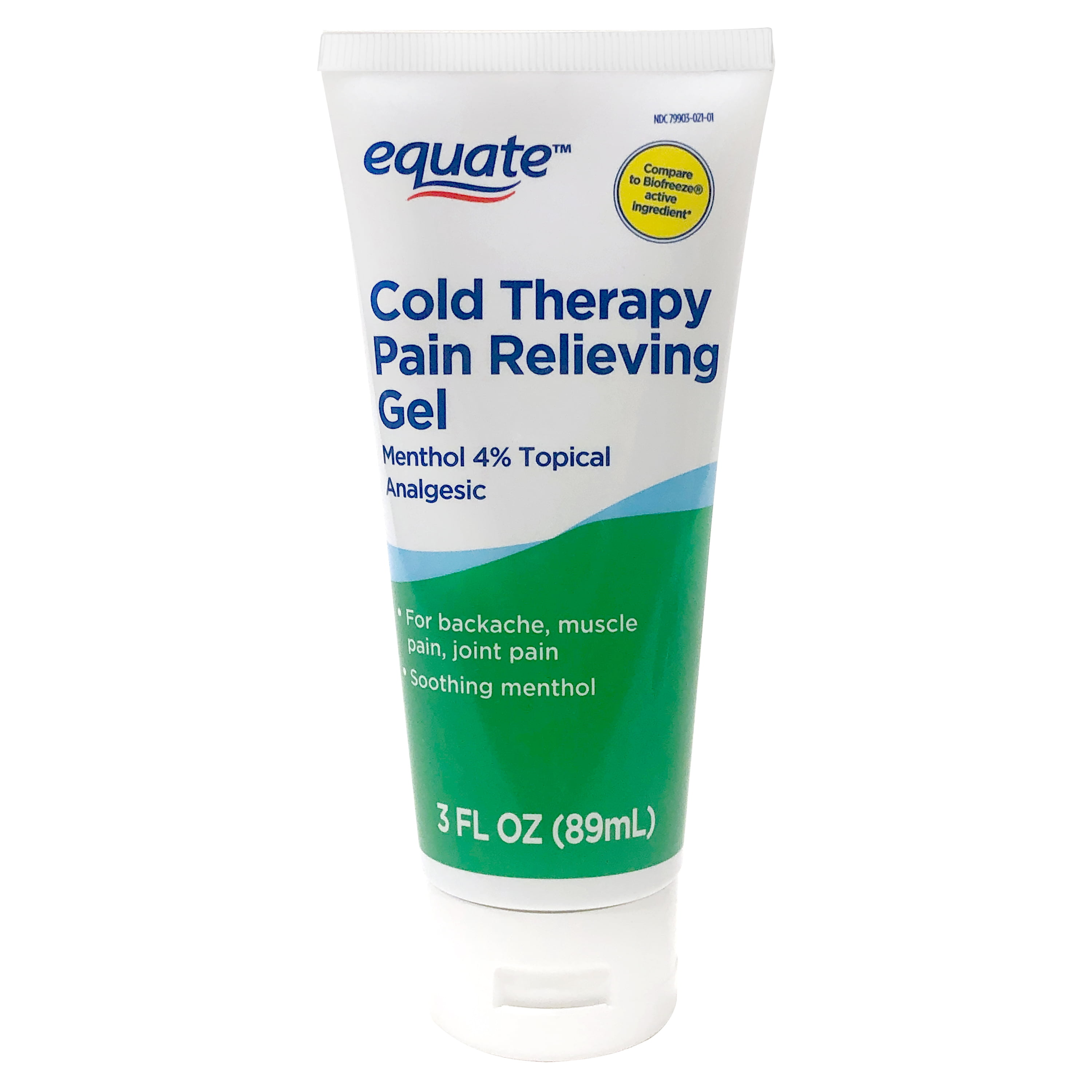 Equate Cold Therapy Pain Relieving Gel Tube, 4 Menthol Analgesic