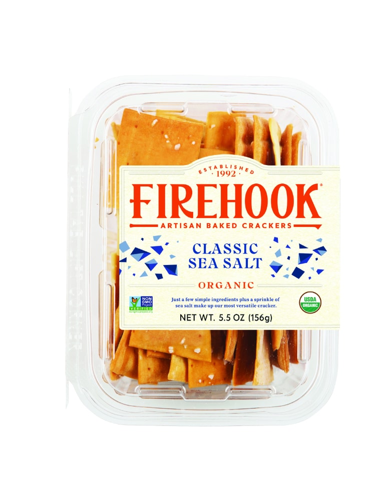 Firehook Organic Classic Sea Salt Artisan Baked Crackers