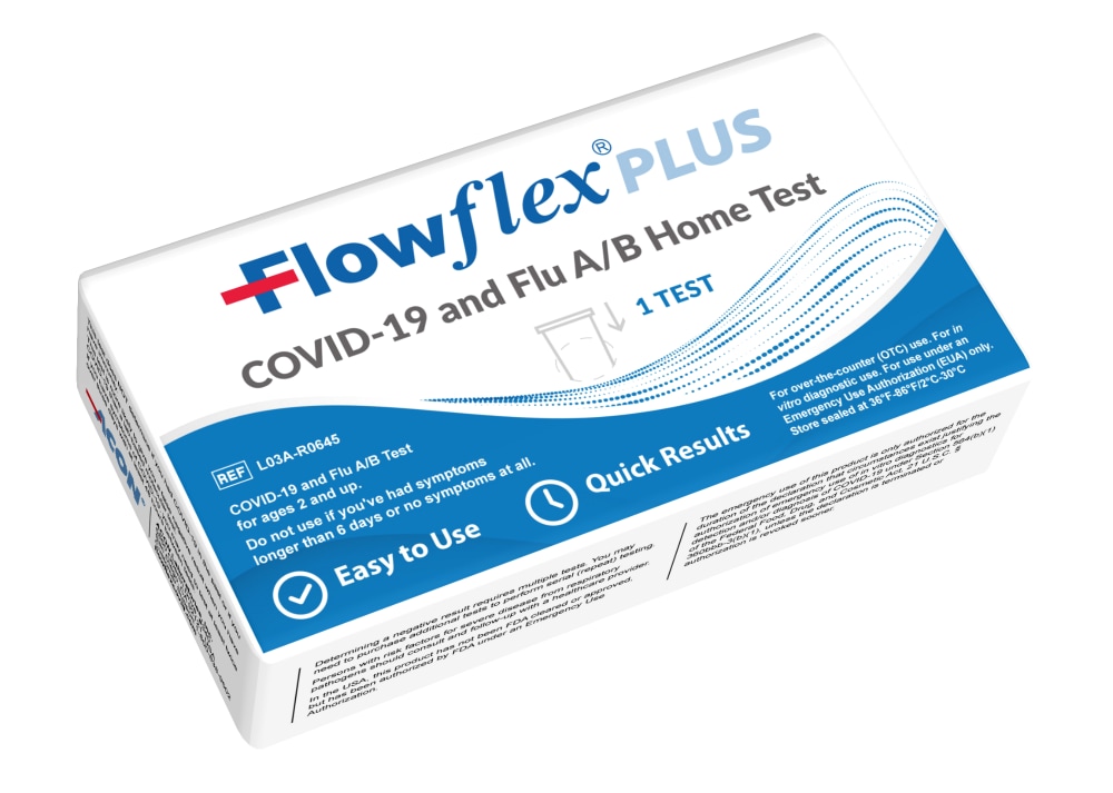 Flowflex® Plus COVID-19 and Flu A/B Home Test
