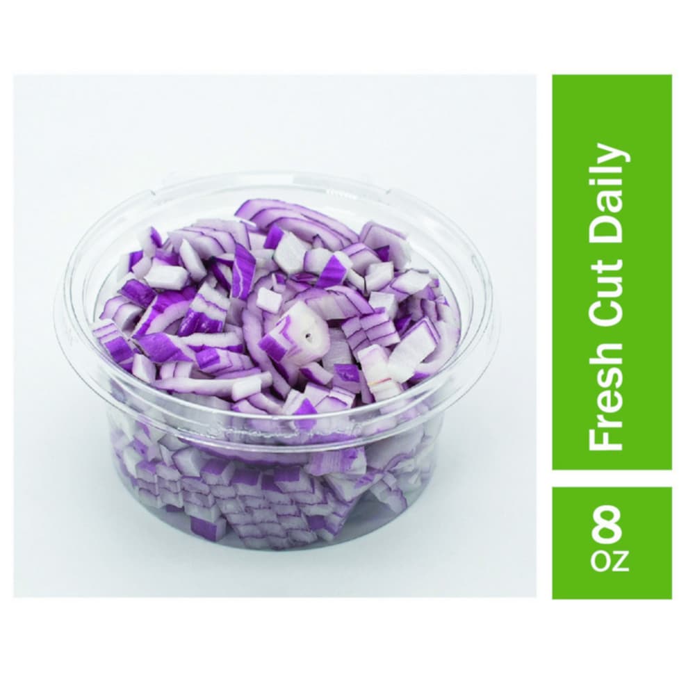 Fresh Cut Diced Red Onions