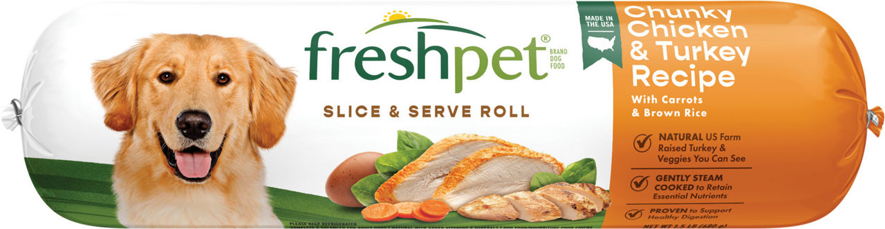 Freshpet Healthy & Natural Dog Food, Fresh Chicken & Turkey Roll