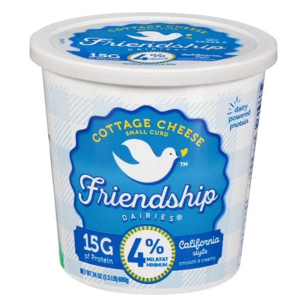 Friendship Dairies Cottage Cheese, Small Curd, 4% Milkfat, California Style