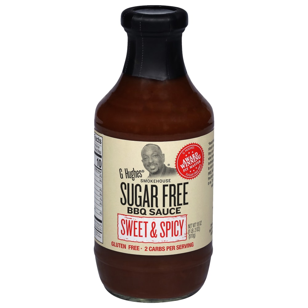 G Hughes BBQ Sauce, Sugar Free, Sweet & Spicy
