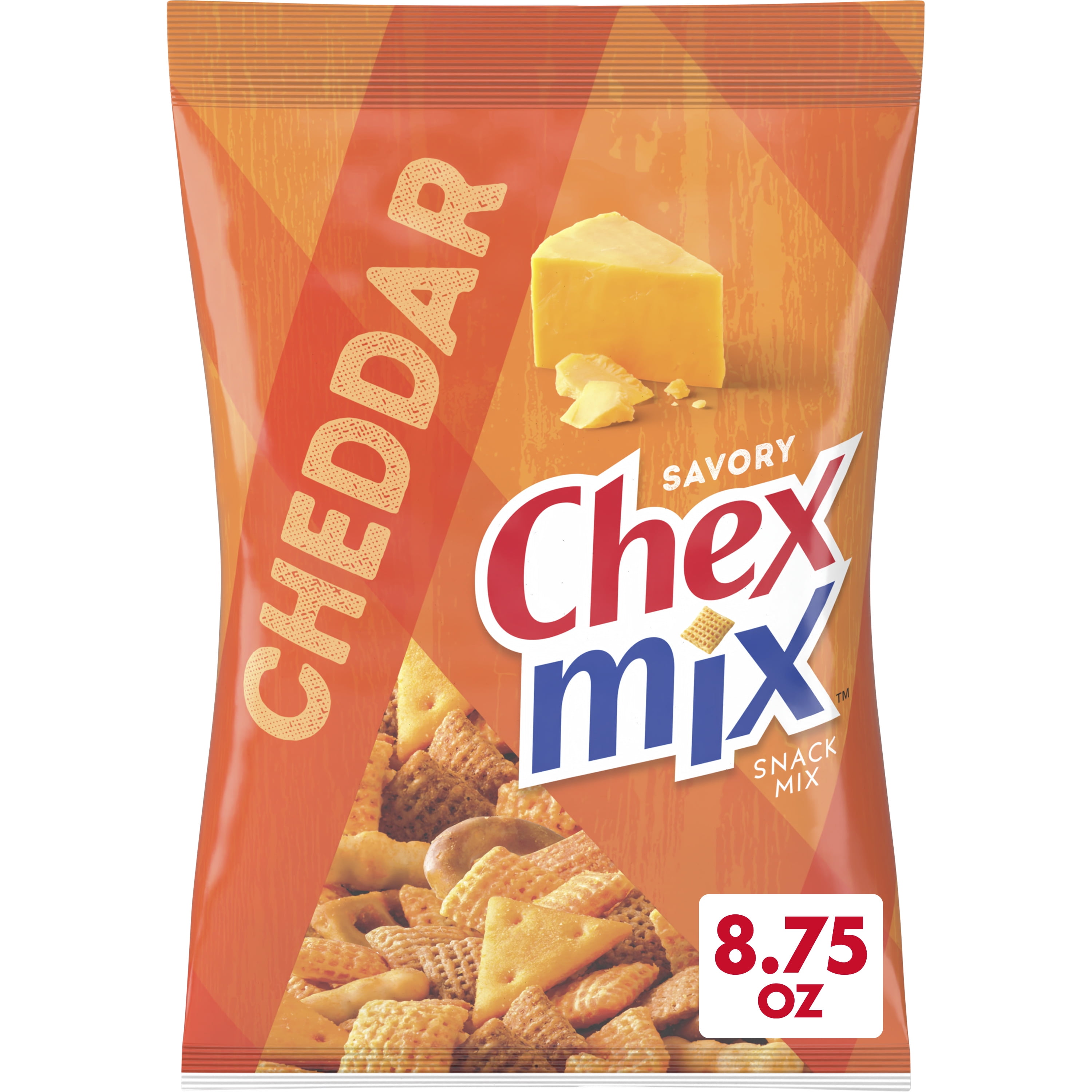 Chex Mix Snack Mix, Cheddar, Savory Snack Bag