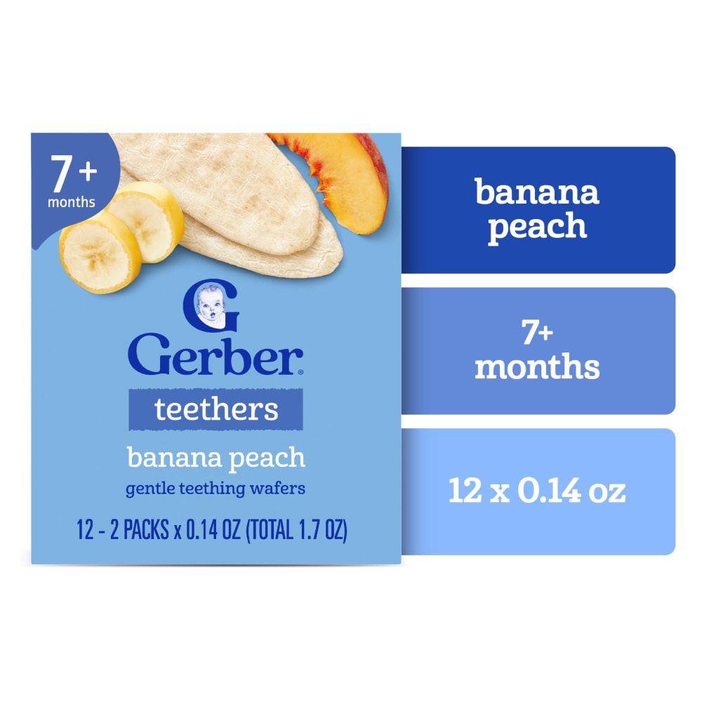 Gerber Snacks for Baby Teethers, Banana Peach