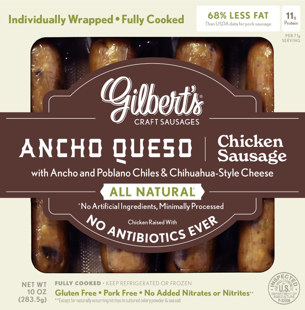 Gilbert's Craft Sausages Gilbert's Craft Ancho Queso Chicken Sausage