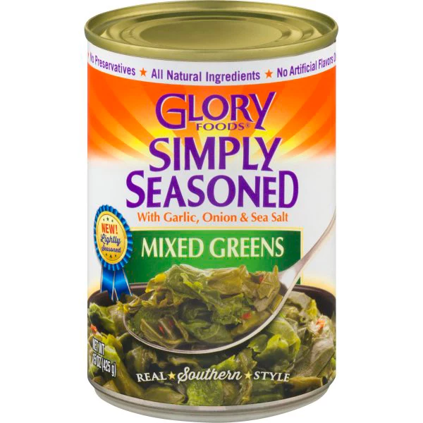 Glory Foods Sensibly Seasoned Mixed Greens Lower Sodium