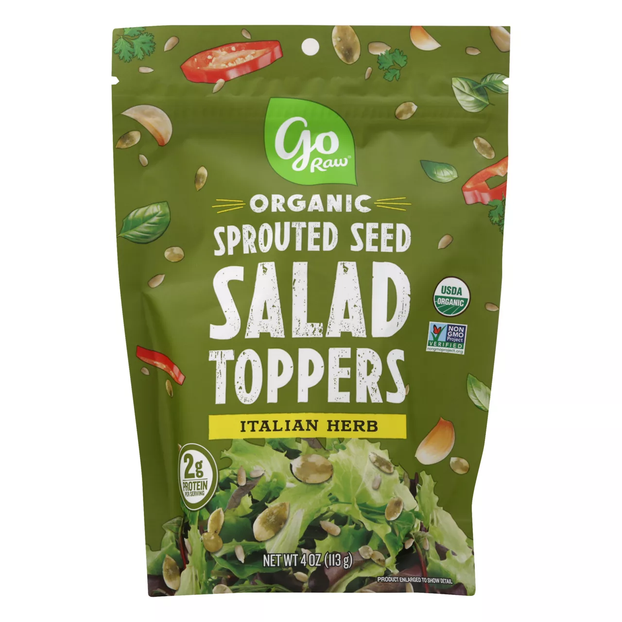 Go Raw Salad Toppers, Organic, Sprouted Seed, Italian Herb