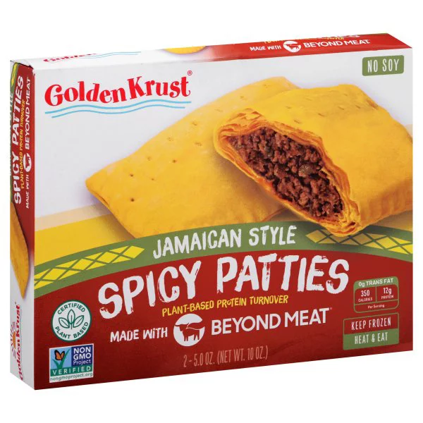 Golden Krust Turnover, Plant-Based, Spicy Patties, Jamaican Style