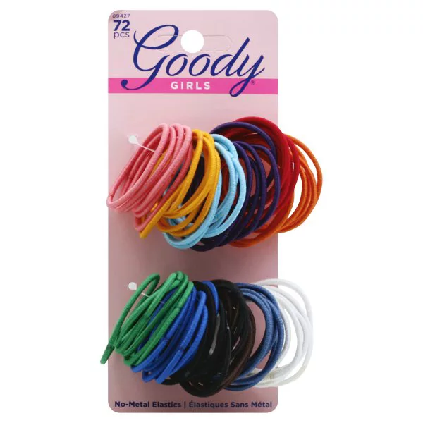 Goody Girls Ouchless Elastics Assorted Colors 2mm Hair Ties 72 Ct