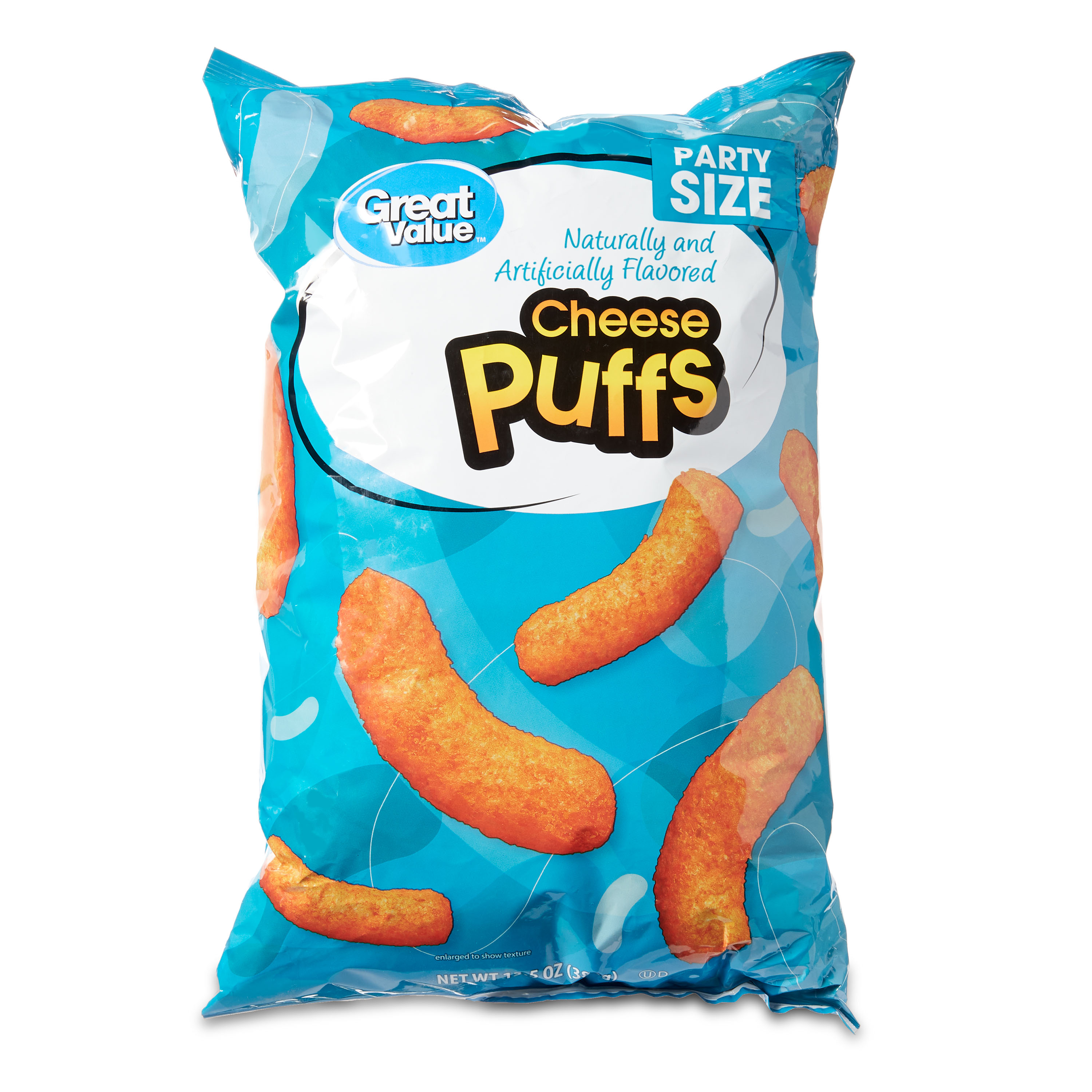 Naturally And Artificially Flavored Cheese Puffs
