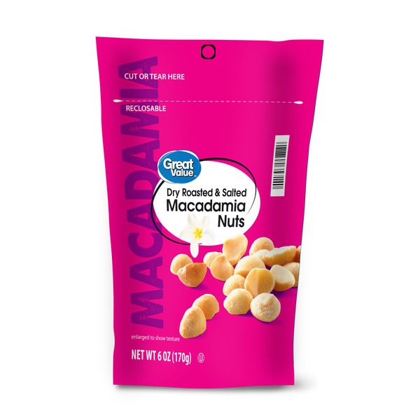 Great Value Dry Roasted & Salted Macadamia Nuts