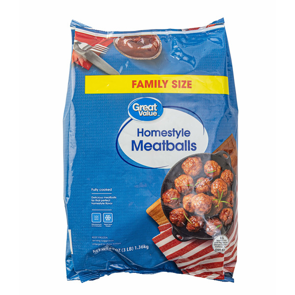 Great Value Meatballs, Homestyle, Family Size