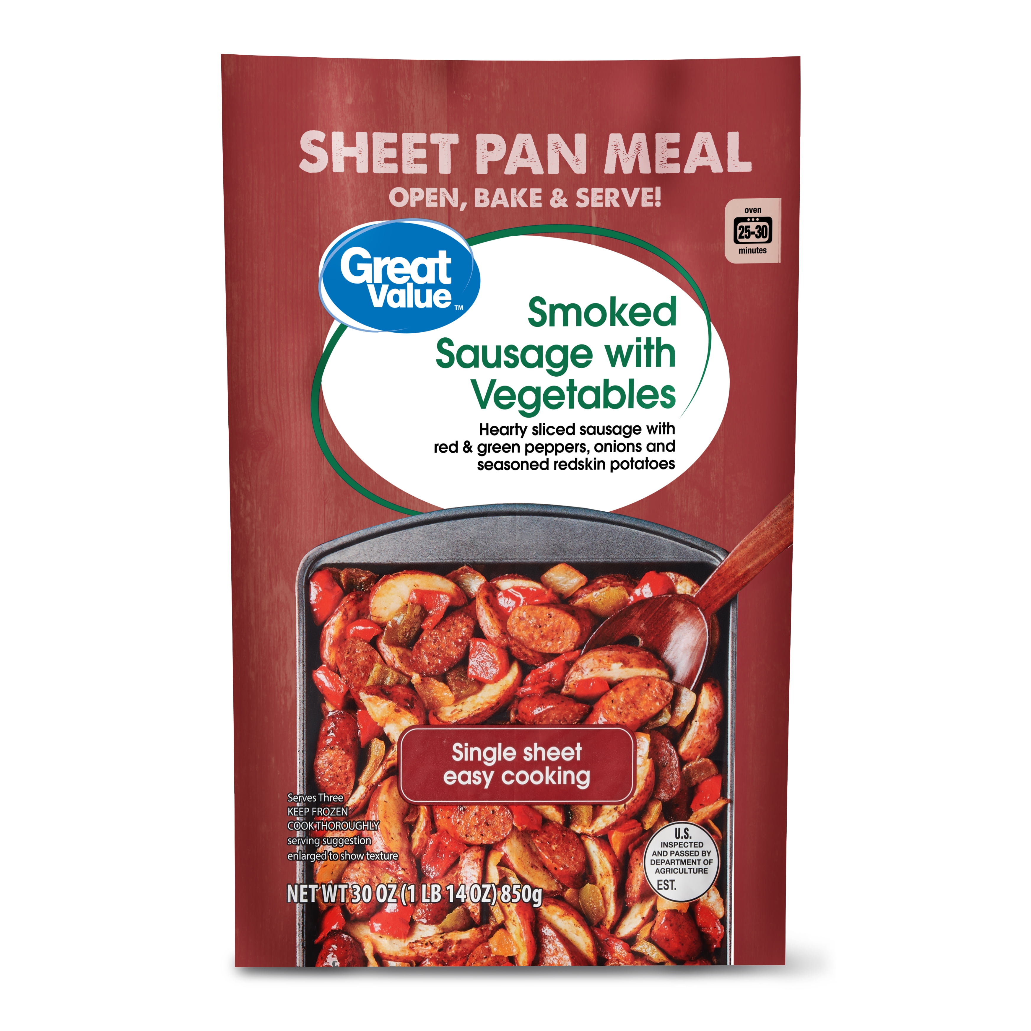 Smoked Sausage With Vegetables Hearty Sliced Sausage With Red & Green Peppers, Onions And Seasoned Redskin Potatoes, Smoked Sausage With Vegetables