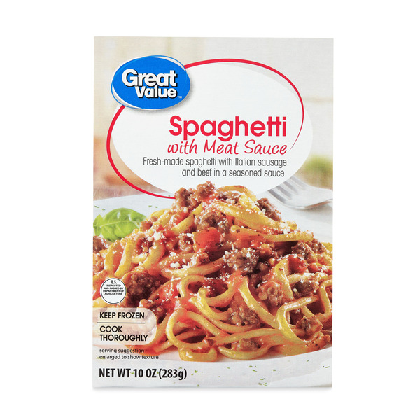 Great Value Frozen Spaghetti with Meat Sauce