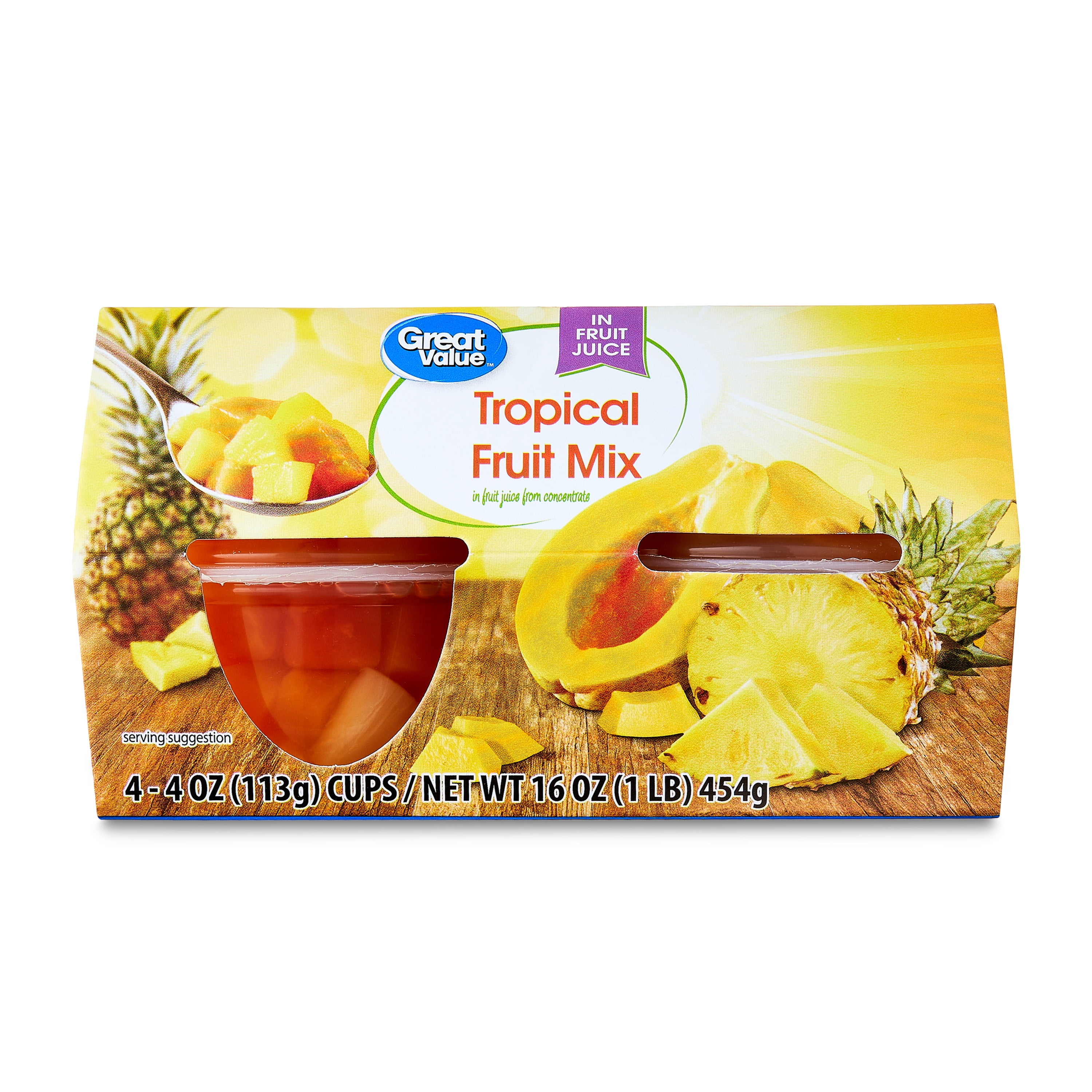 Great Value Tropical Fruit Mix In 100% Juice