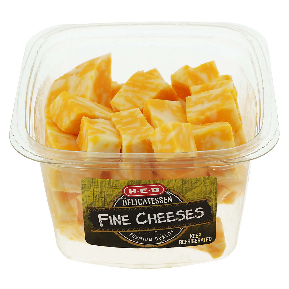 Cheese In Cubes H-E-B Colby Jack Fine Cheeses Cubes