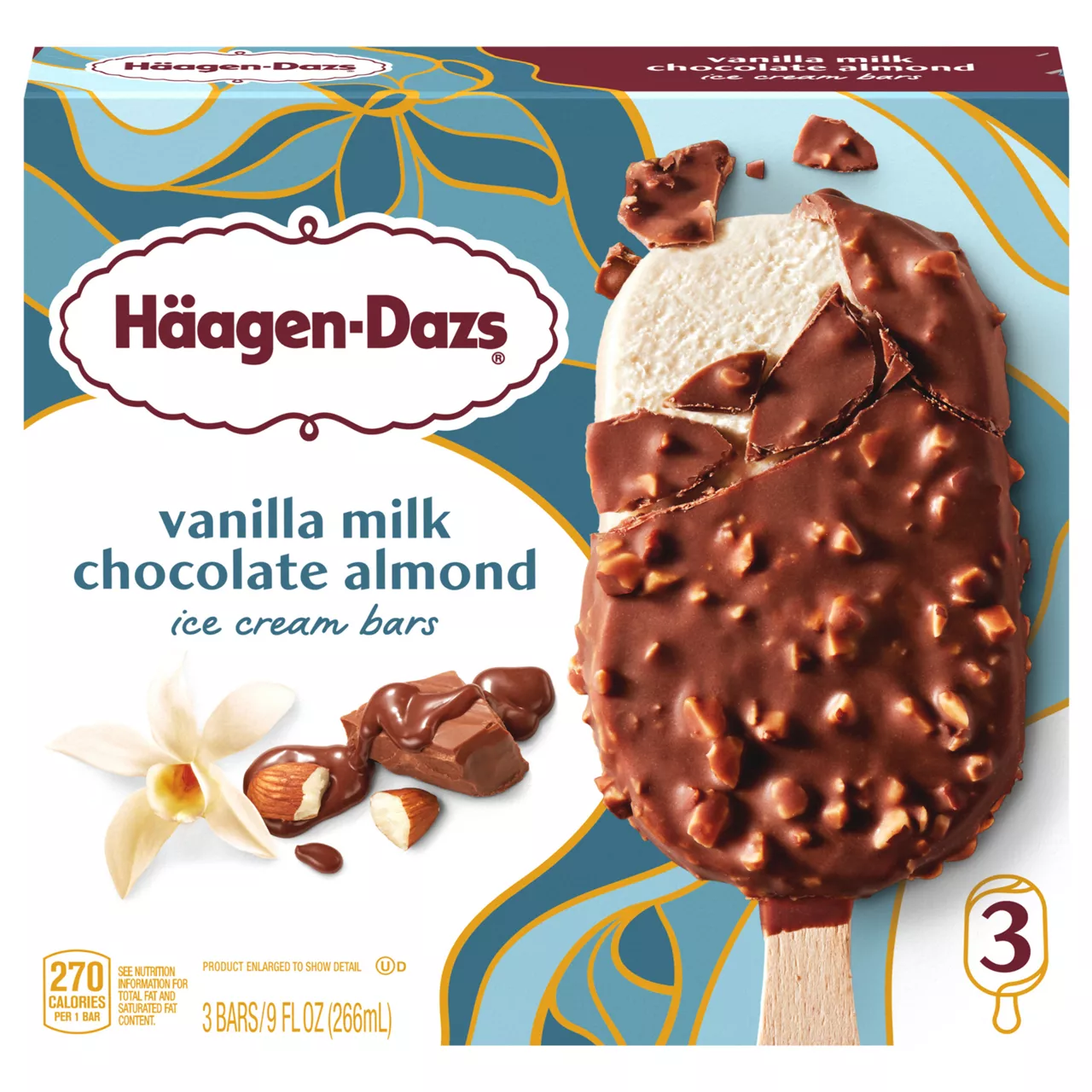 Haagen-Dazs Vanilla Milk Chocolate Almond Ice Cream Bars