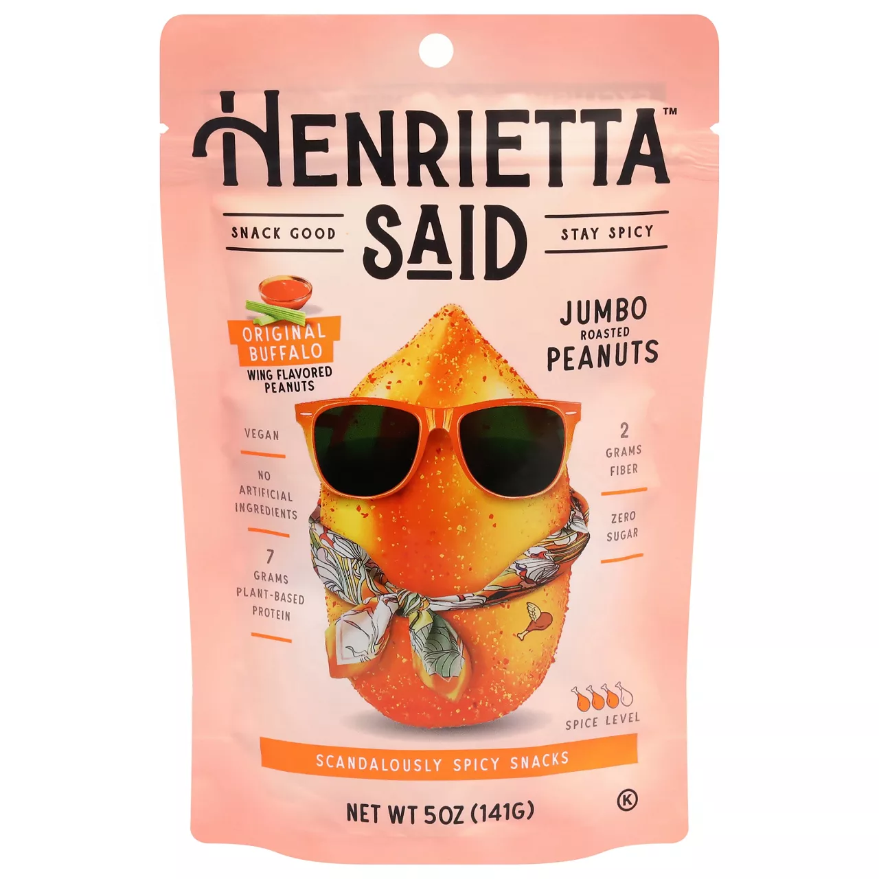 Henrietta Said Peanuts, Roasted, Jumbo, Original Buffalo Wing Flavored