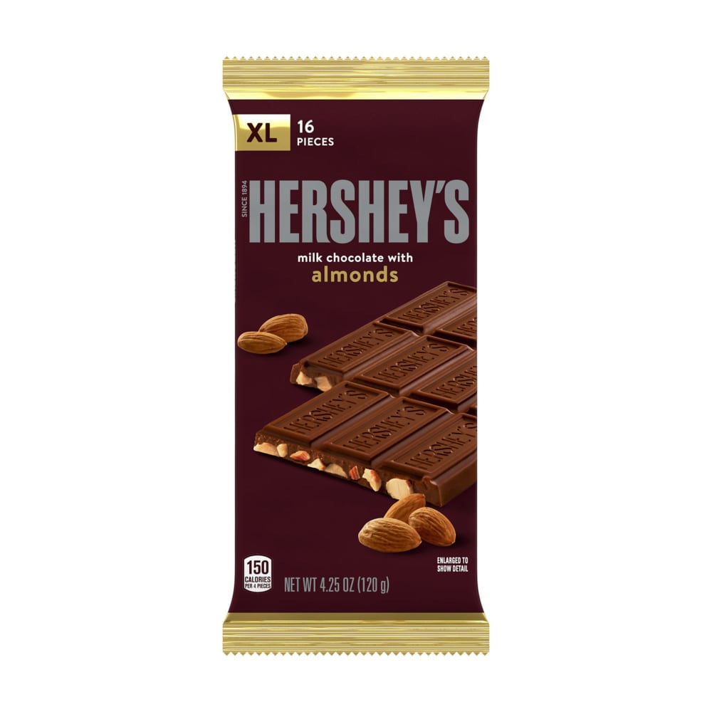 Hershey's Candy Bar, Milk Chocolate with Almonds, Extra Large Size