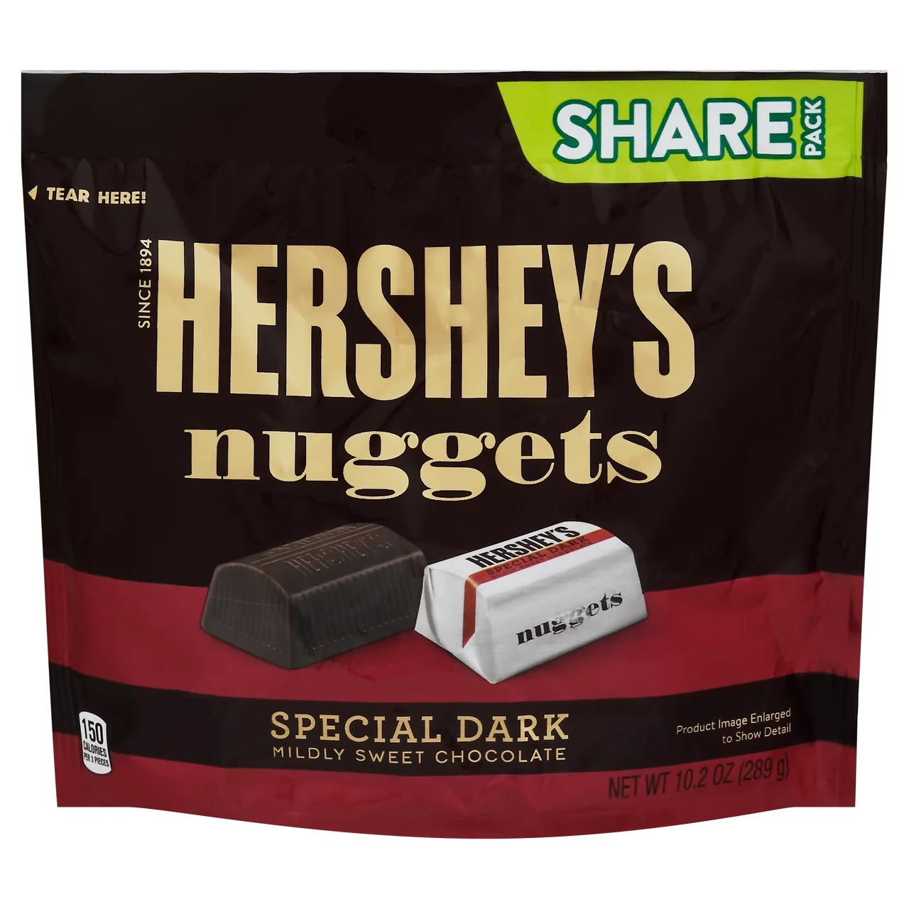 Hershey's Nuggets SPECIAL DARK Mildly Sweet Chocolate Candy, Individually Wrapped, Gluten Free