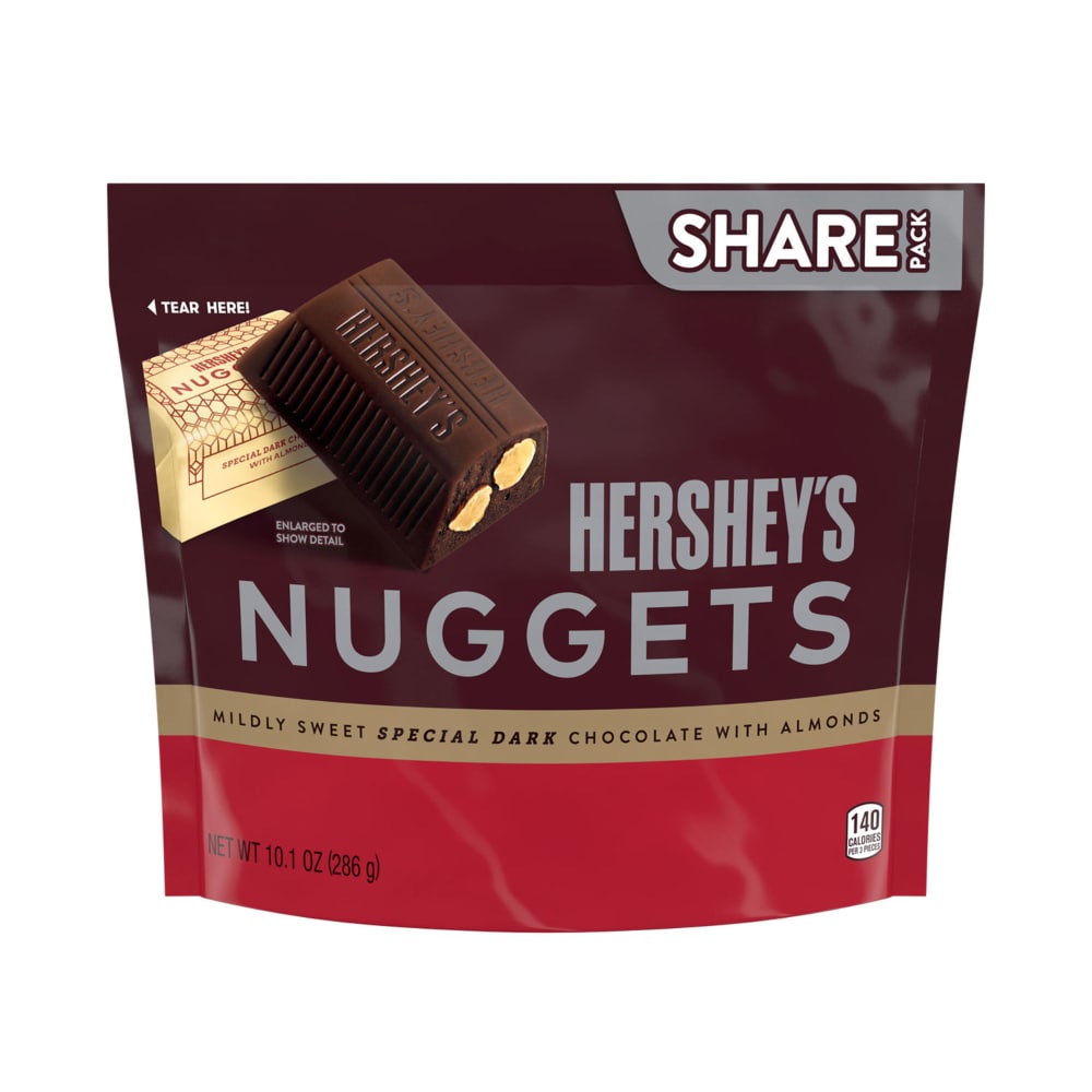 HERSHEY'S NUGGETS SPECIAL DARK Chocolate with Almonds Candy Share Pack