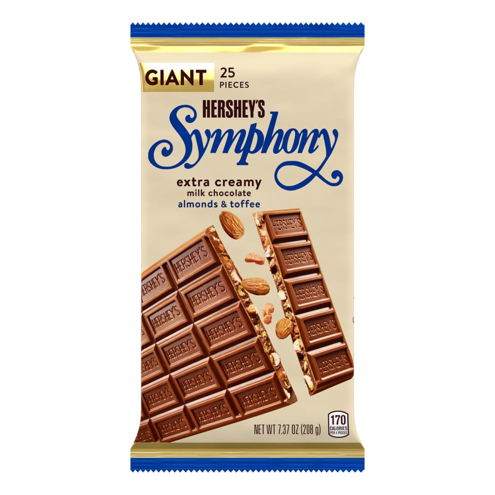 HERSHEY'S SYMPHONY Creamy Milk Chocolate, Almonds and Toffee Chips Giant Candy