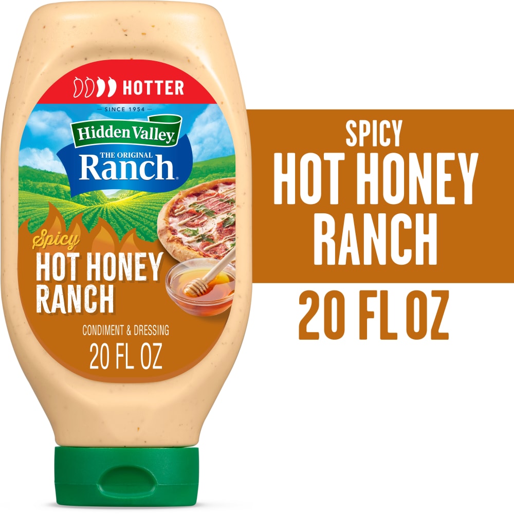 Hidden Valley Spicy Hot Honey Ranch Condiment and Dressing, 20 Fluid Ounce Bottle