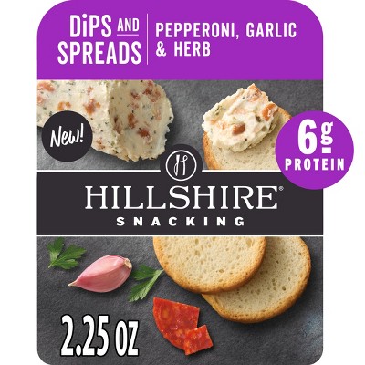 Hillshire Snacking Dips and Spreads Pepperoni, Garlic & Herb