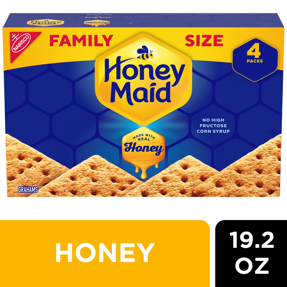 Honey Maid Grahams, Honey, 4 Packs, Family Size