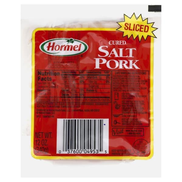 Hormel® Cured Salt Pork Sliced Vac Pack