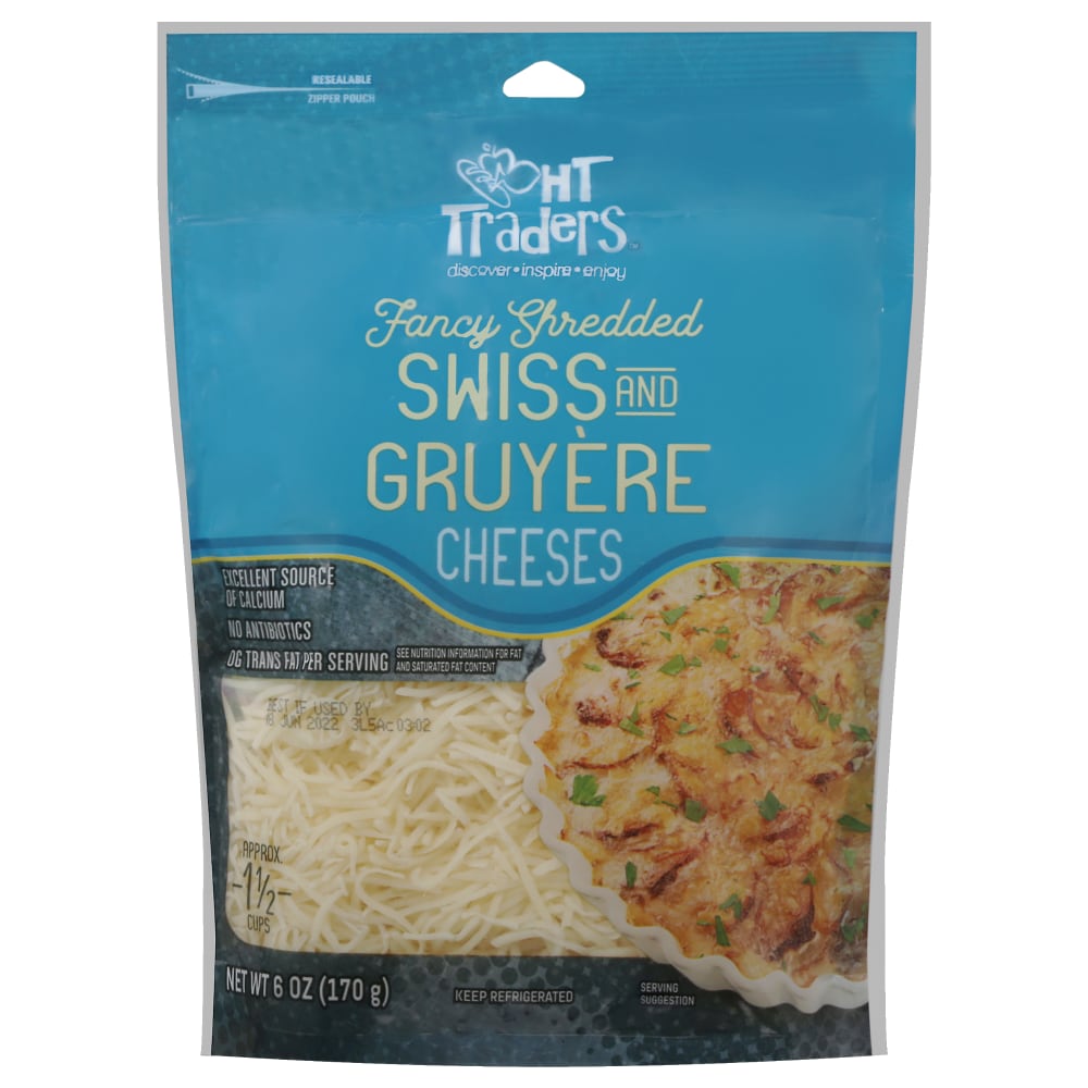 HT Traders Fancy Shredded Swiss and Gruyere Cheeses