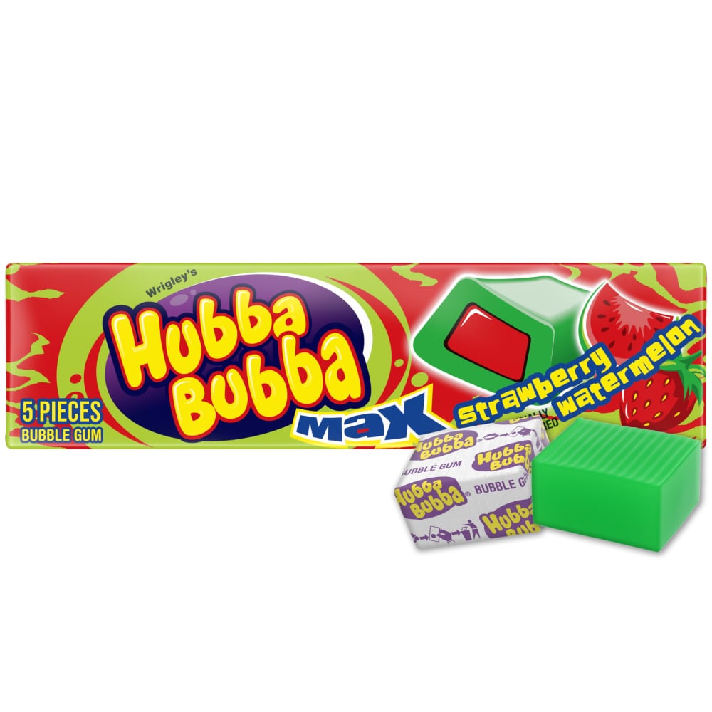 Hubba Bubba Max Strawberry Watermelon Bubble Gum Pack