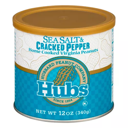 Hubs Virginia Peanuts, Home Cooked, Sea Salt & Cracked Pepper