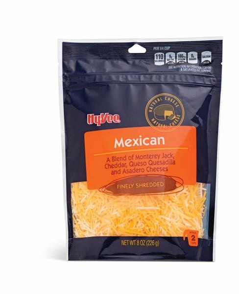 Mexican A Blend Of Monterey Jack, Cheddar, Queso Quesadilla And Asadero Finely Shredded Cheeses, Mexican