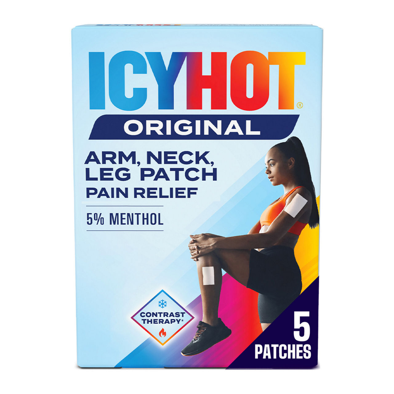 Icy Hot Original Pain Relief Arm Leg & Neck Patch, 5 CT