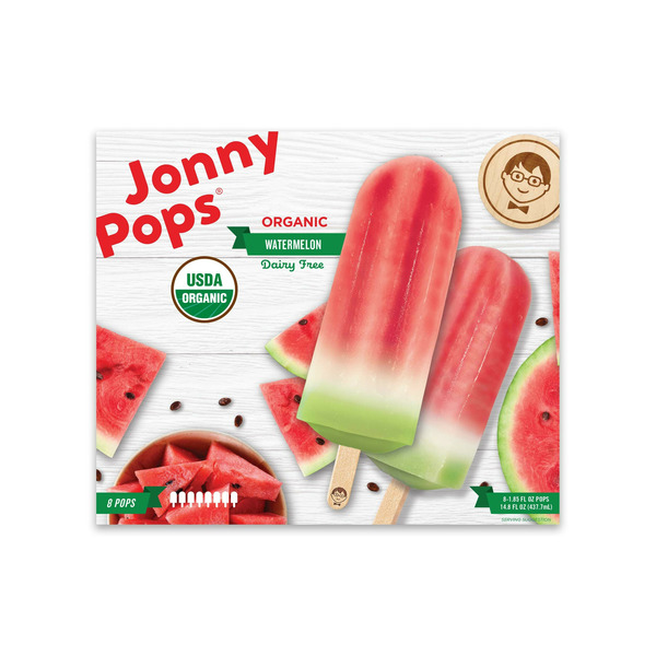 JonnyPops Pops, Dairy Free, Organic, Watermelon