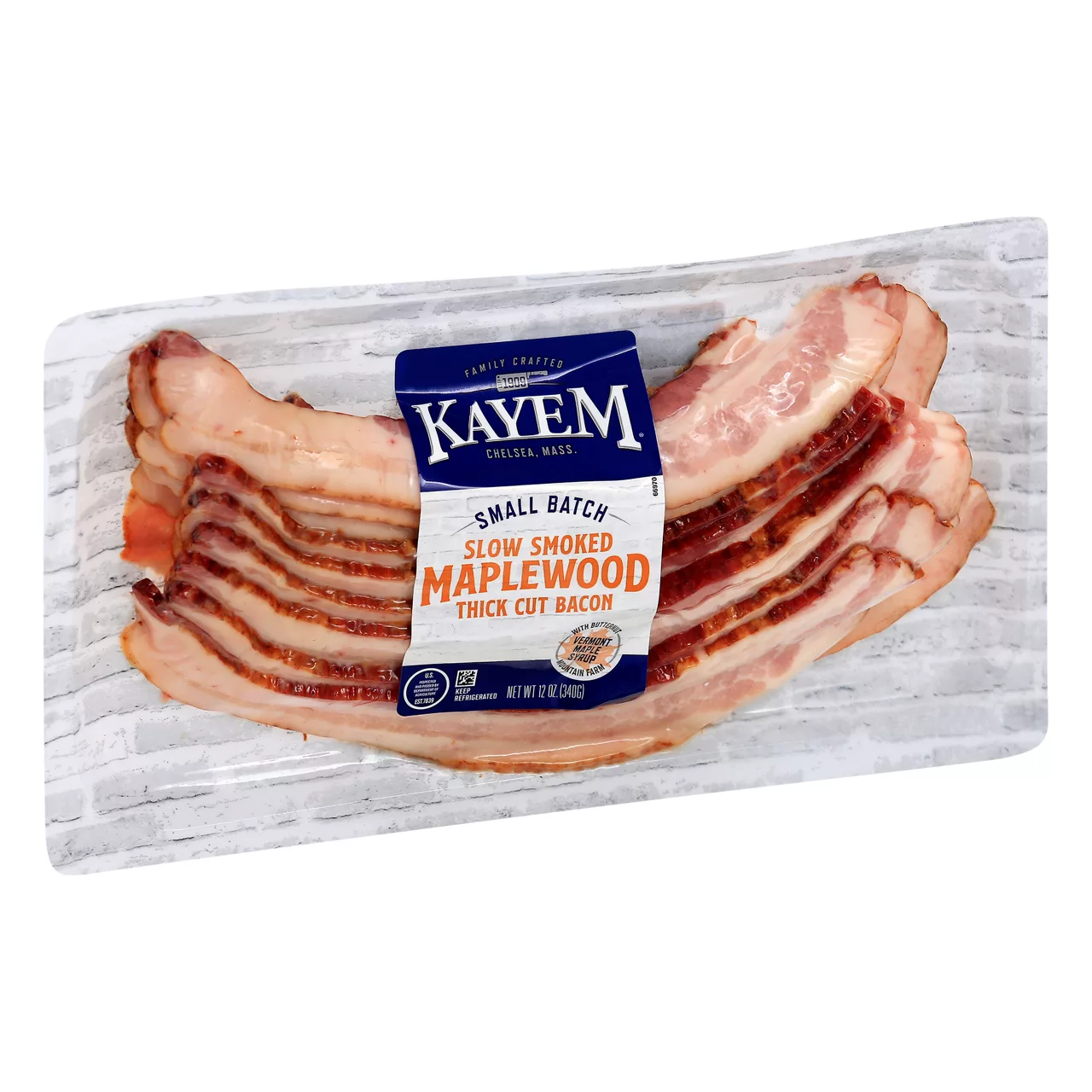 Kayem Bacon, Maplewood, Slow Smoked, Thick Cut