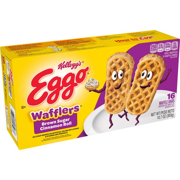 Kellogg's Eggo Wafflers Frozen Waffles Brown Sugar Cinnamon Roll