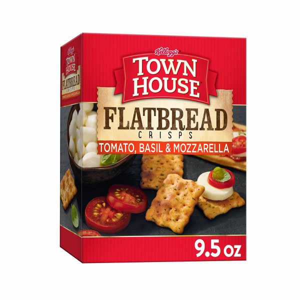 Kellogg's Town House Flatbread Crisps Crackers, Ready To Dip Snacks