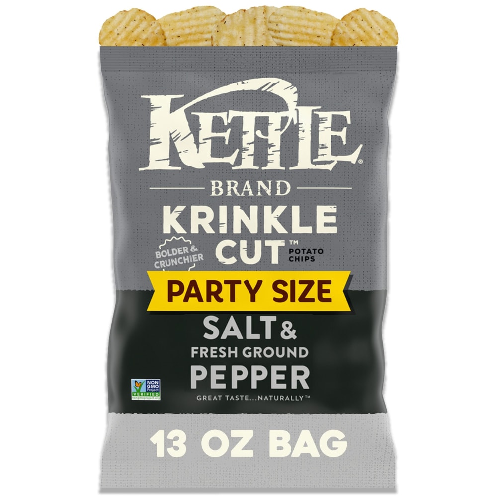 Kettle Brand Sea Salt and Fresh Ground Pepper Krinkle Cut Kettle Potato Chips Party Size