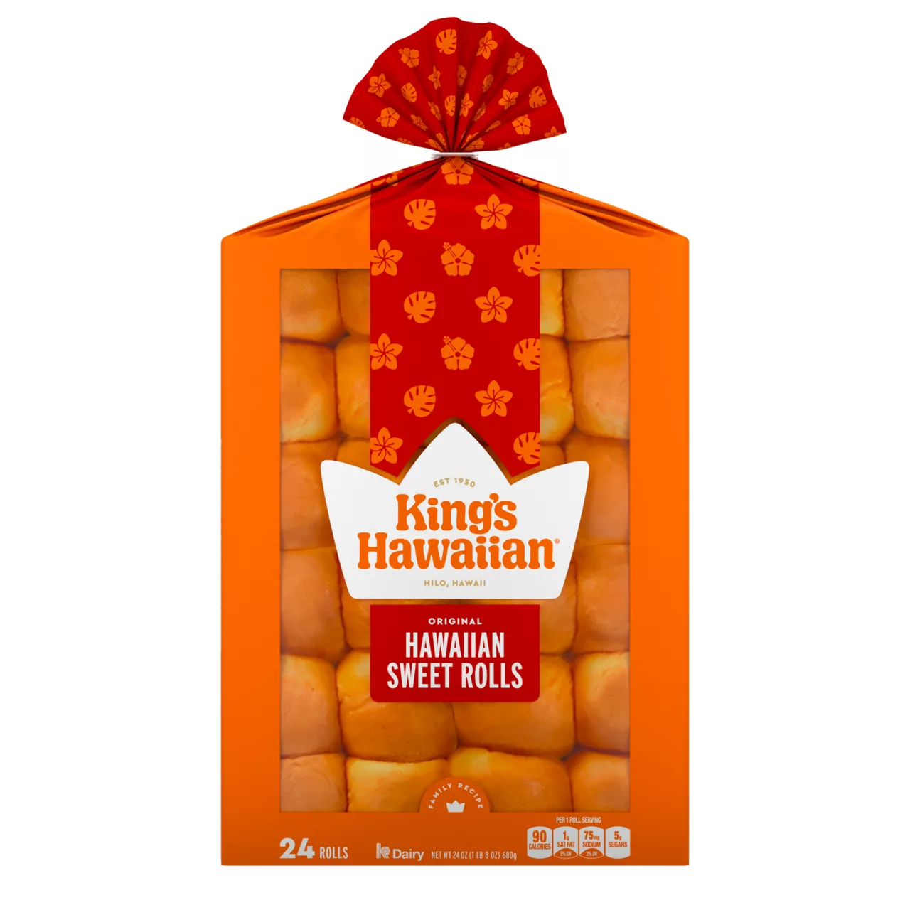 King's Hawaiian Rolls, Hawaiian Sweet, Original, Party Pack