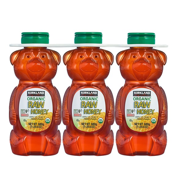 Kirkland Signature Raw Organic Honey Bears, 3 X