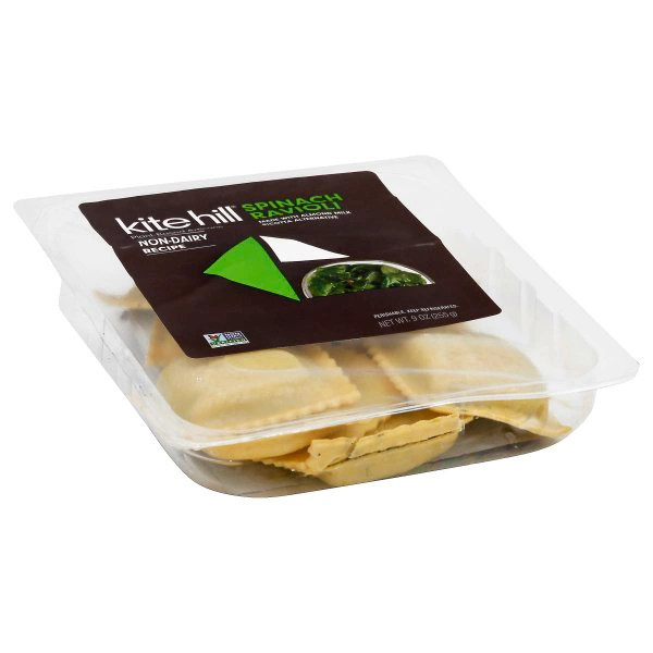 Kite Hill Spinach and Almond Milk Ricotta Ravioli Pasta, 9 Ounces, Dairy Free, Non-GMO, Vegan