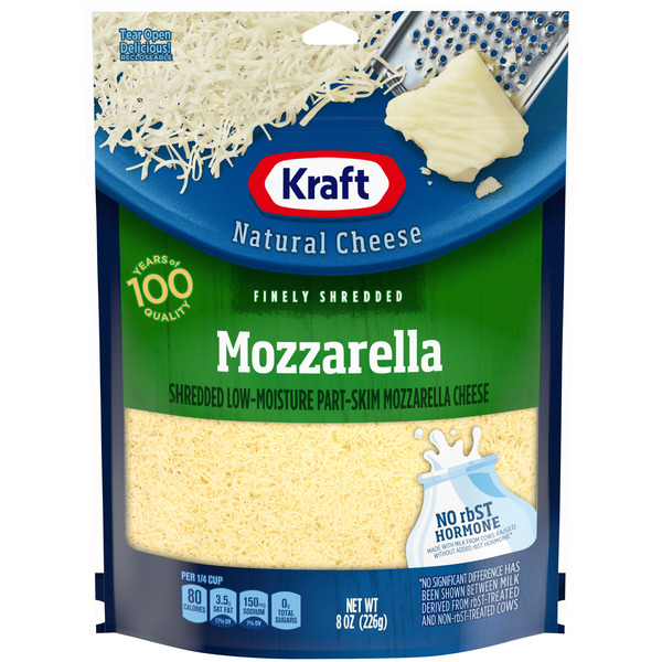 Kraft Low Moisture Part-Skim Mozzarella Finely Shredded Cheese